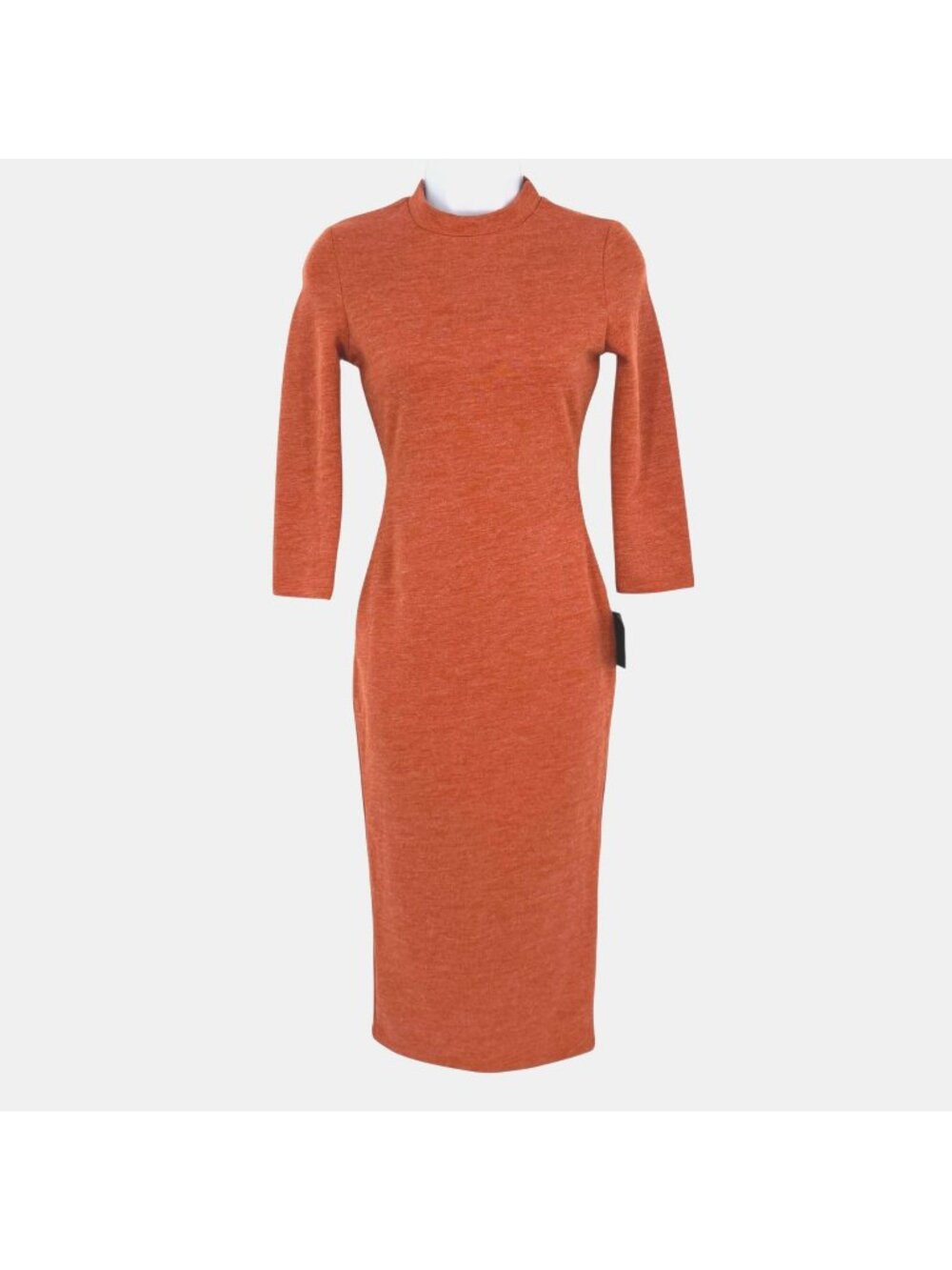 Lulus Conversation Starter Rust Orange Midi Knit Dress Size Small NWT